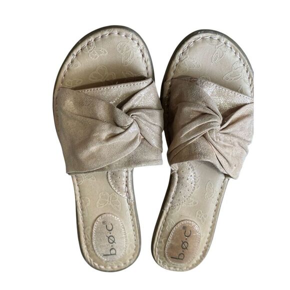 BOC Born Concepts Hayley Pink Rose Gold Fabric Slides Size 9 - Picture 4 of 12